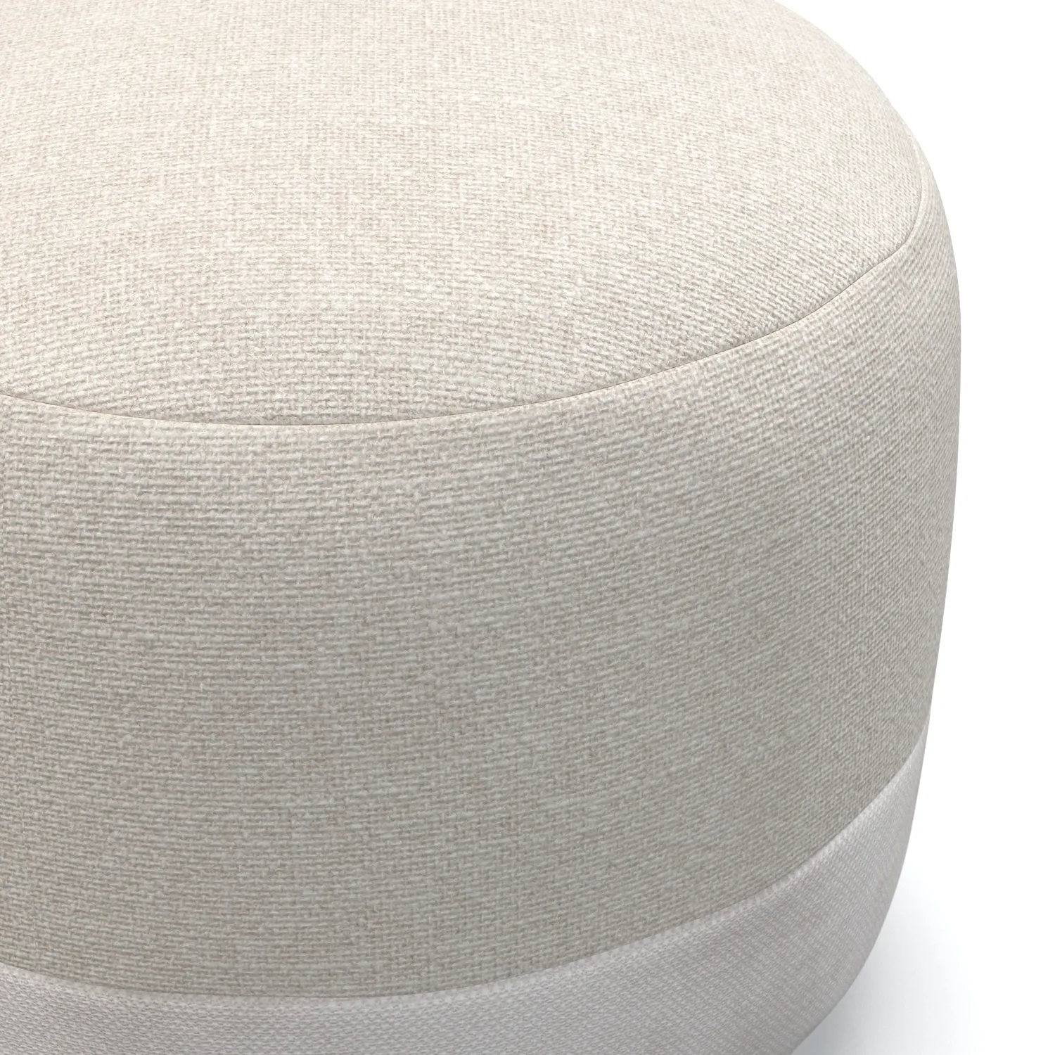 Cotton Canvas Round Pouf 3D Model_05